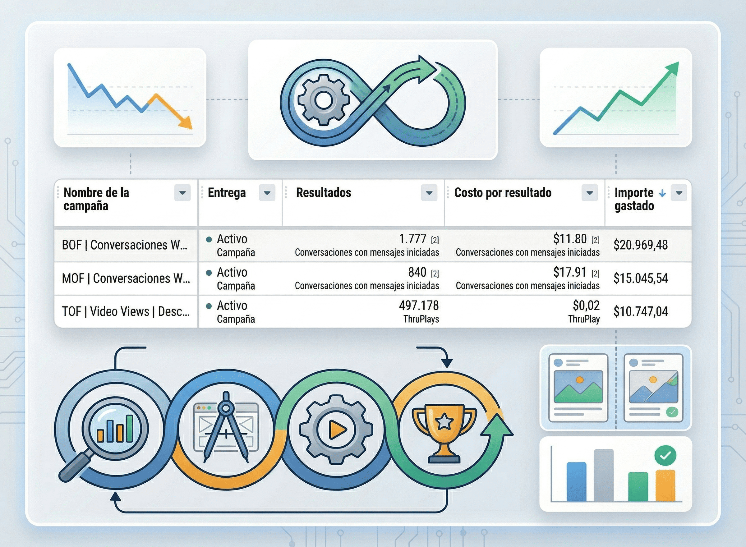 Vista genérica del servicio de gestión de ads